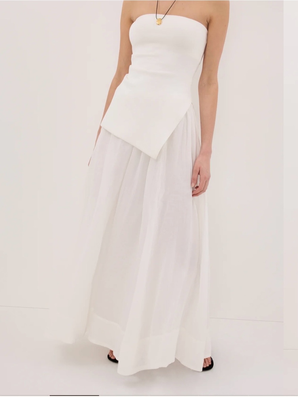 DISSH White Strapless Maxi Dress-Skirt